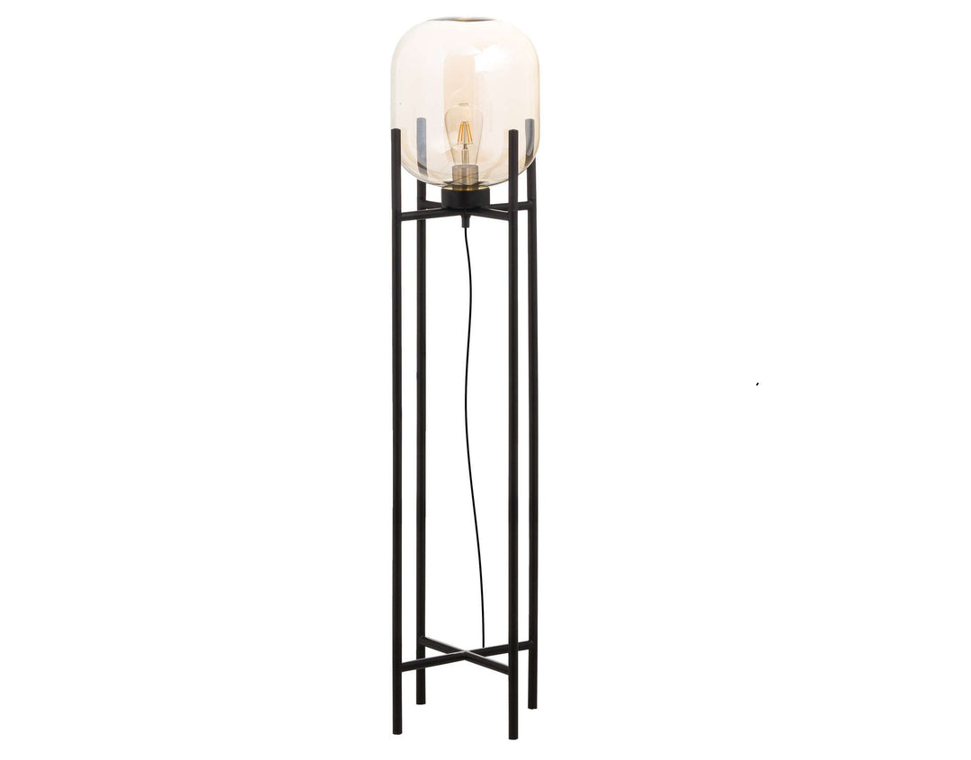 Industrial Glass Floor Lamp